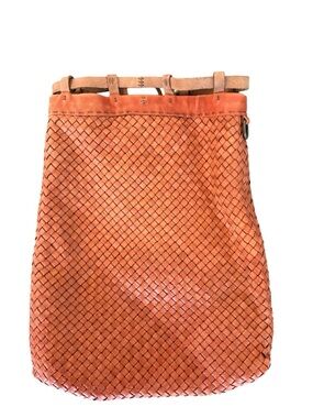 Vintage Henry Beguelin Woven Leather Backpack
